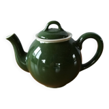Théière de bistrot en céramique verte et son infuseur