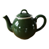 Théière de bistrot en céramique verte et son infuseur
