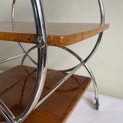 Art deco rolling bar cart, hungary 1930s