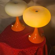 Pair of Prisma Mushroom Table Lamps 1975 to 80, Ufo A Space 30x22