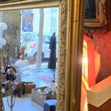 Napoleon III Mirror in Gilded Stucco Wood - 92 Cm