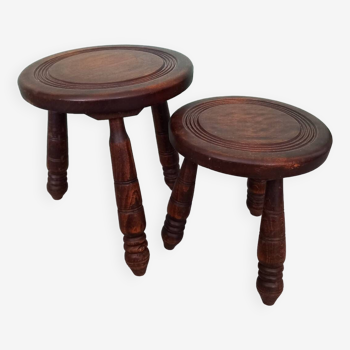 Duo de tabouret tripode