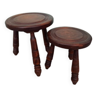 Duo de tabouret tripode