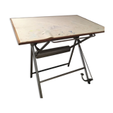 Architect drawing table with ruler