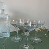 Crystal champagne glasses