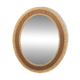 Scandinavian mirror in teak and rattan, 40x47cm, Sweden, 1960