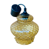 Vintage striated amber glass pendant lamp