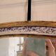 Vintage Bevelled Oval Wall Mirror Brass Wood Plastic