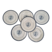 6 flat plates from Lunéville ironstone.