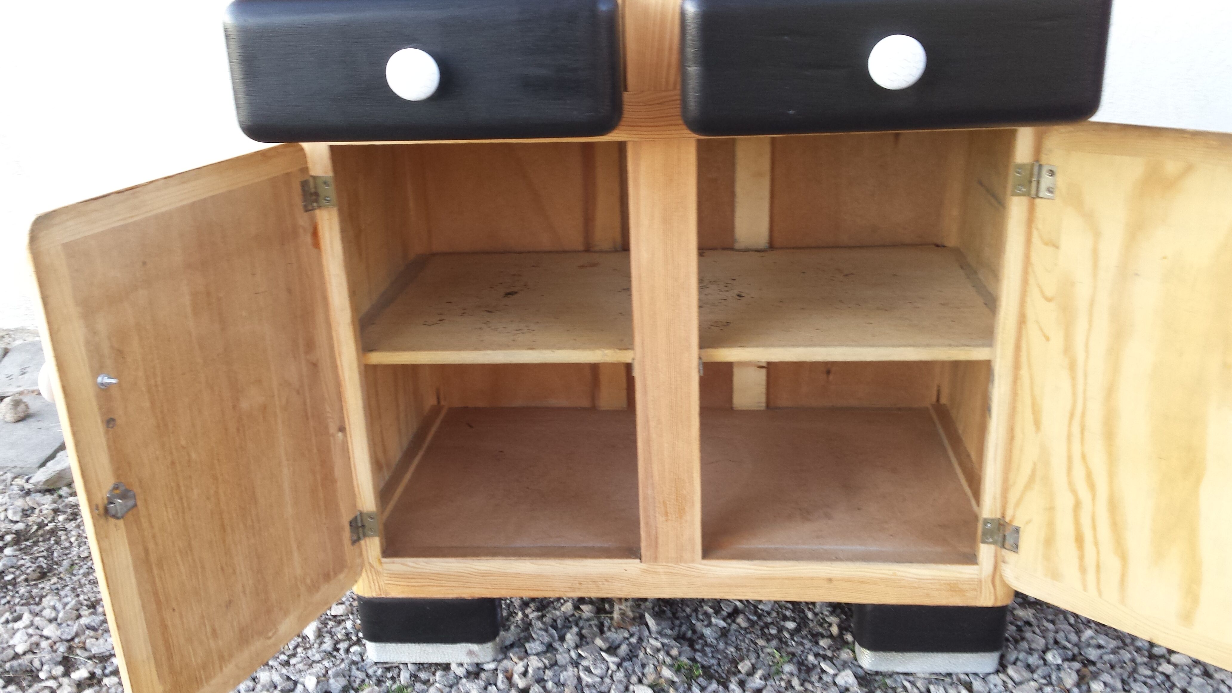 Black and wood mado buffet