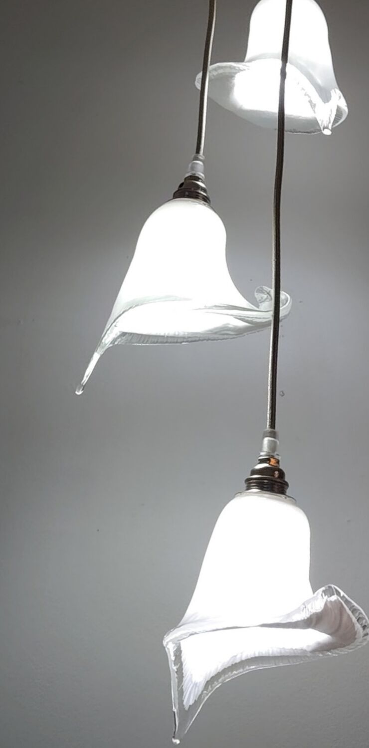 Murano calla lily cascade chandelier