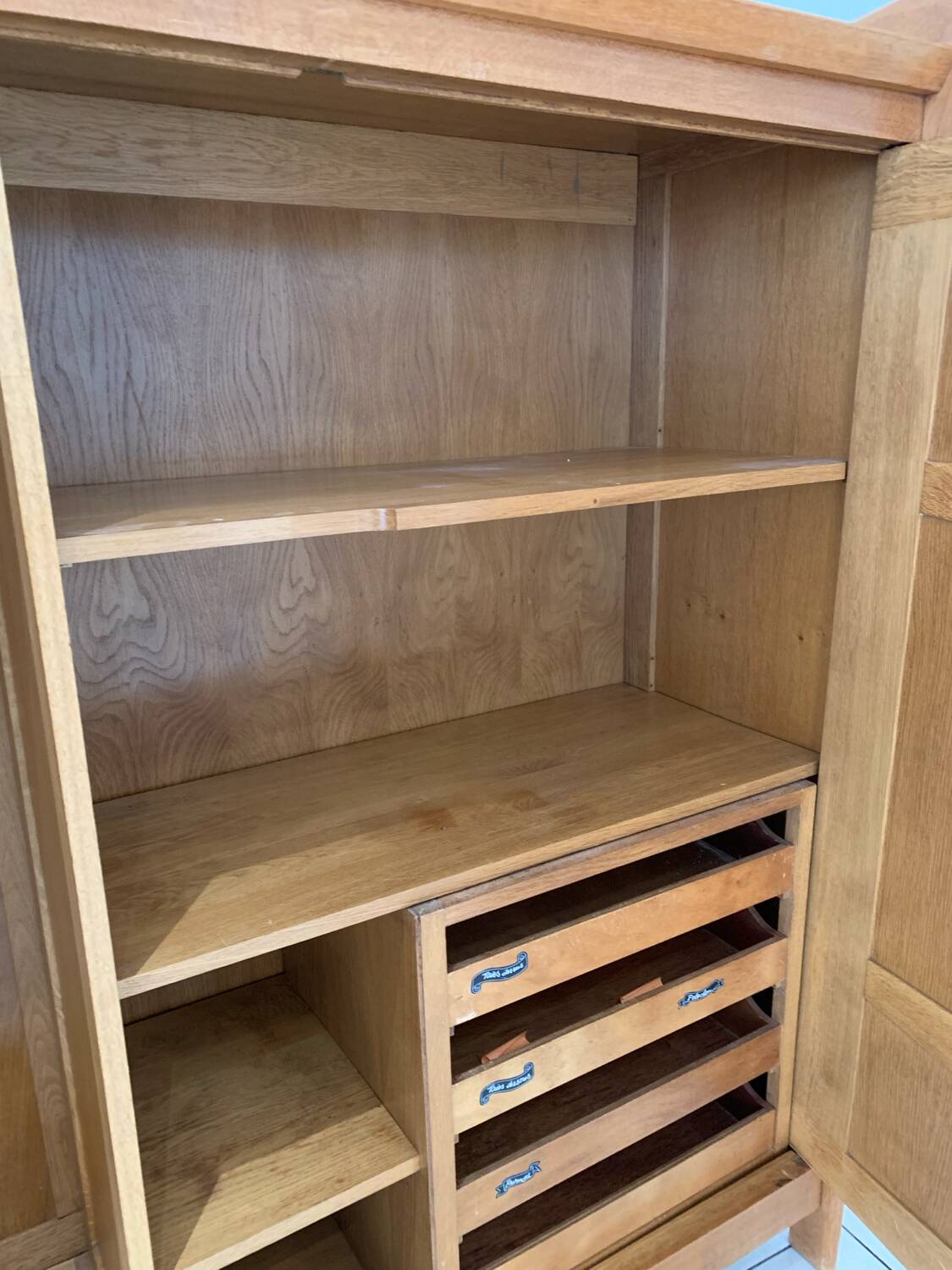 Vintage Modernist Oak Wardrobe Circa 1950