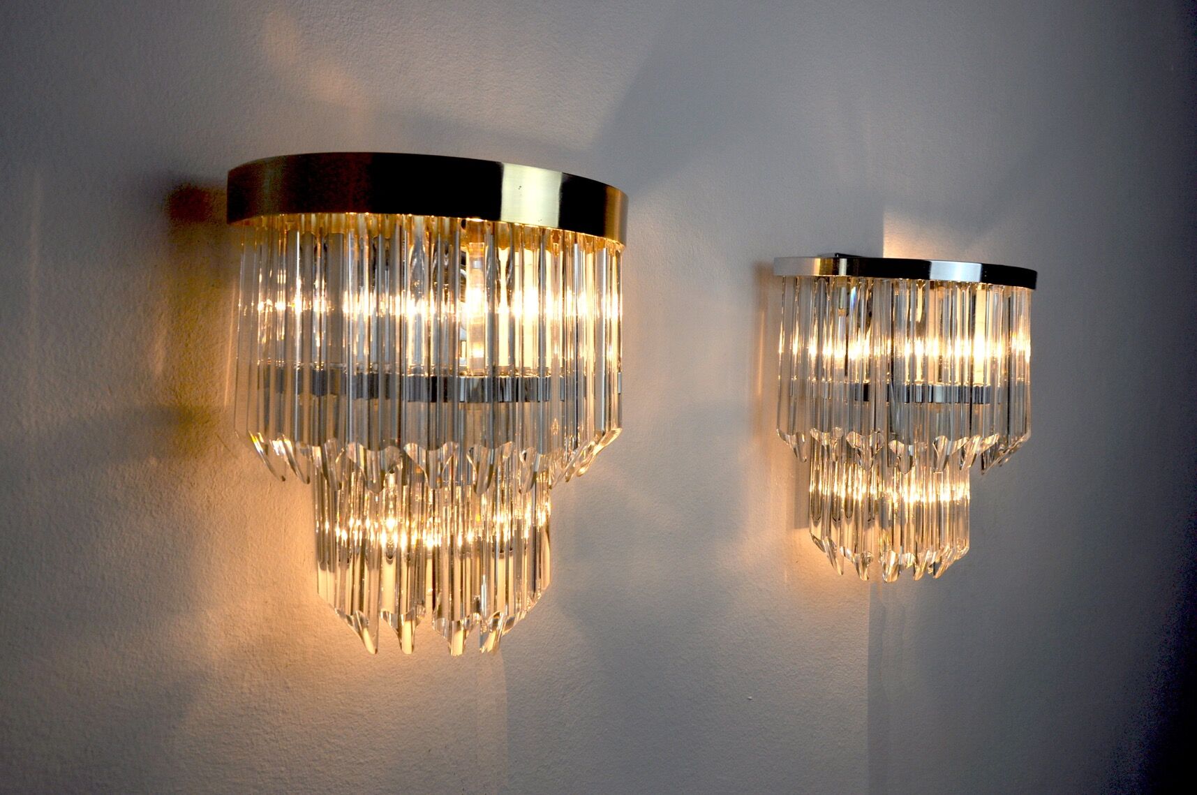 Venini wall lamp duo, Italy, 1970