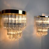 Venini wall lamp duo, Italy, 1970