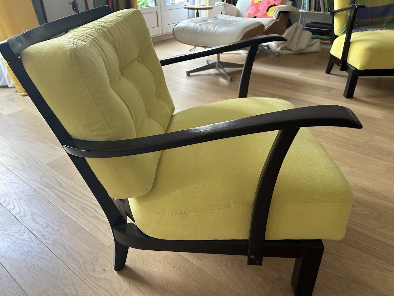 Midcentury armchair pair