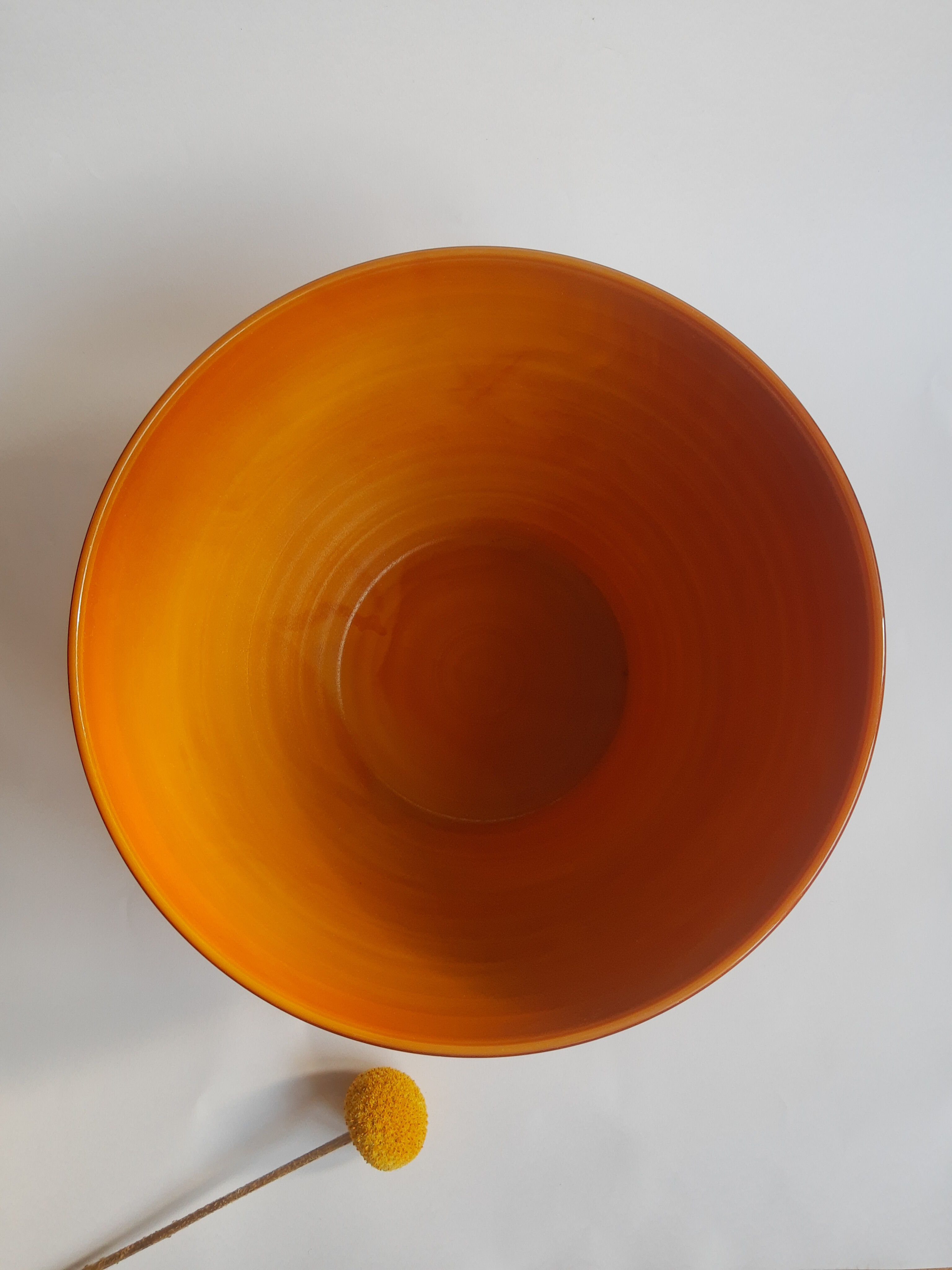 Brown salad bowl Arcopal vintage volcano model