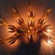 Monumental Vintage Wall Lamp with Golden Leaf Decor by Hans Kögl, 1960s