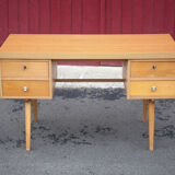 German 60s office in beech wood, compass feet