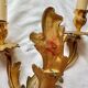 Pair of gilt bronze wall sconces, Louis XV rocaille style