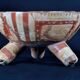 Polychrome ceramic tripod cup from the Mesoamerican tradition