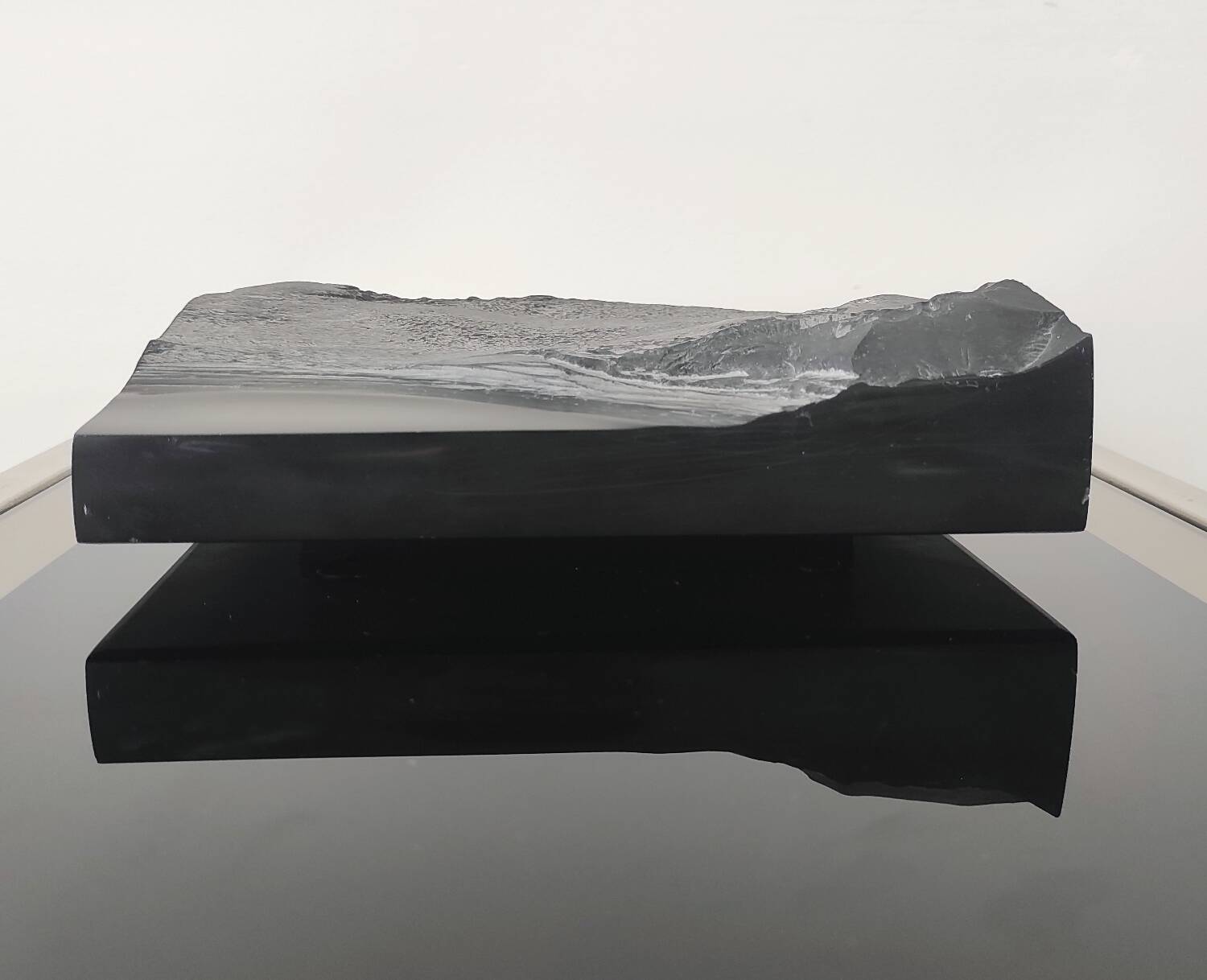 Black marble sculpture