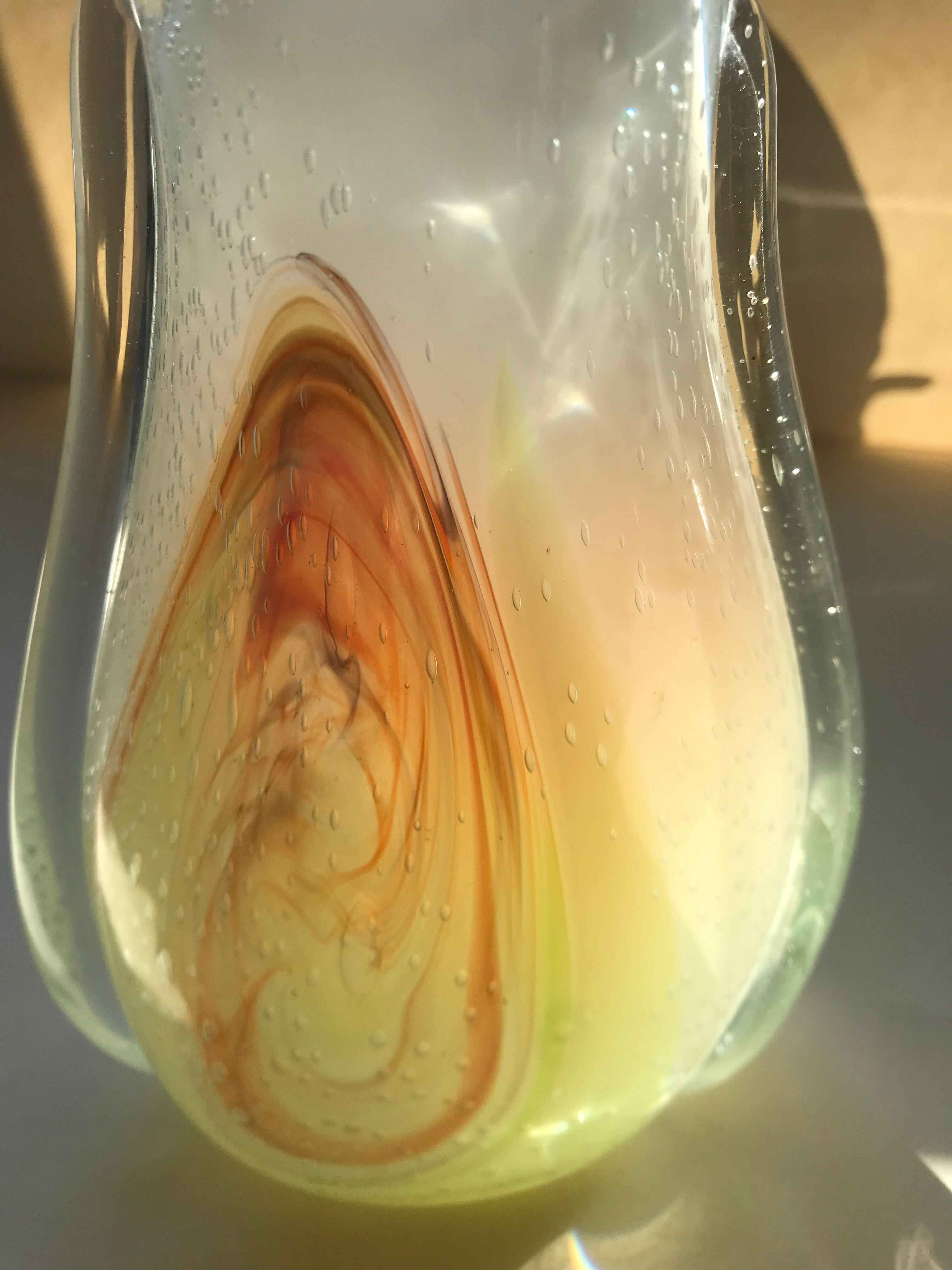 Blown glass vase