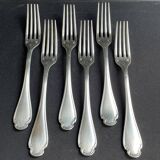 6 christofle pompadour table forks