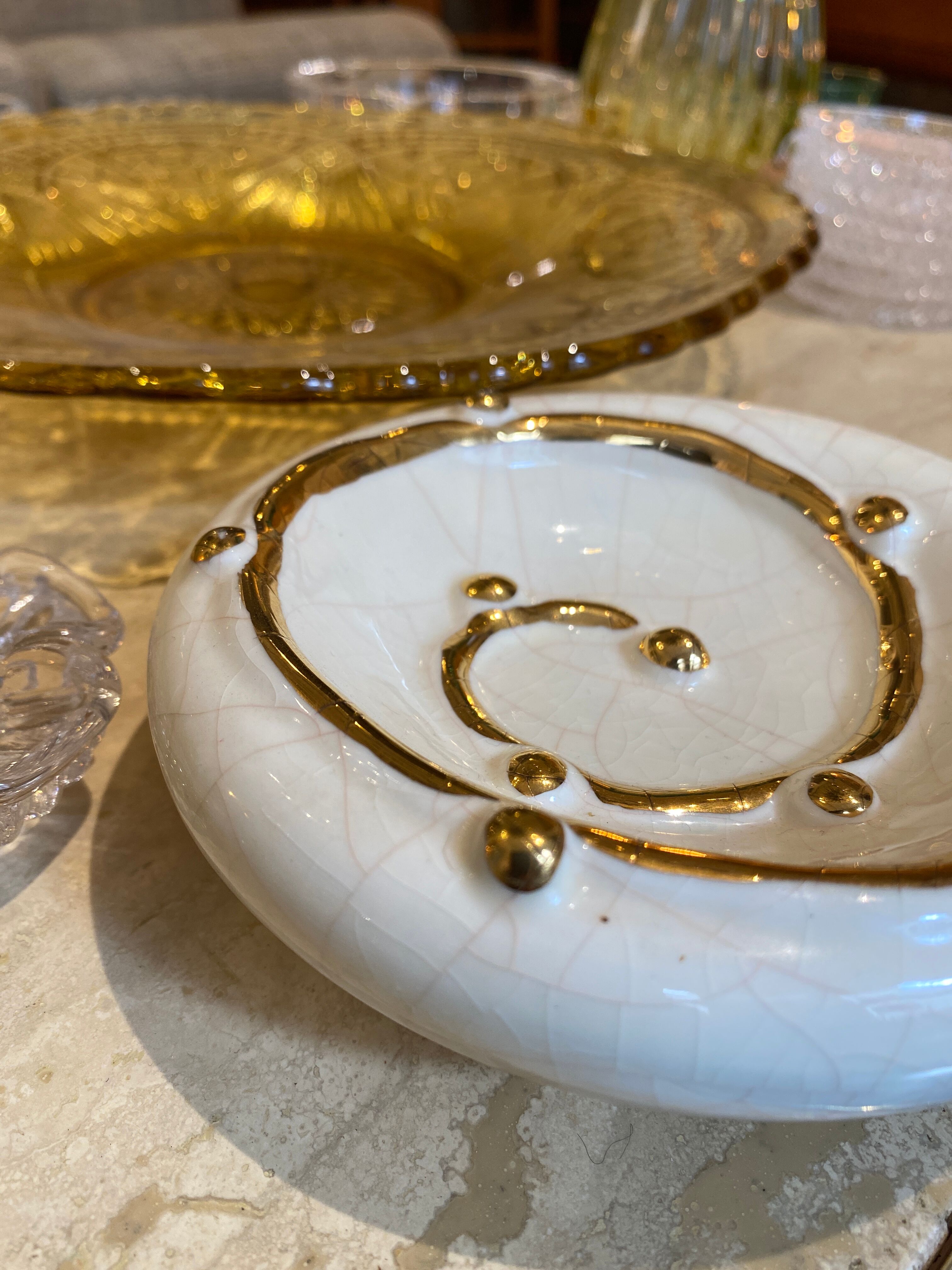 Empty pocket in Longwy earthenware