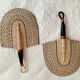 Set of 2 Bolga fans, African wall decor