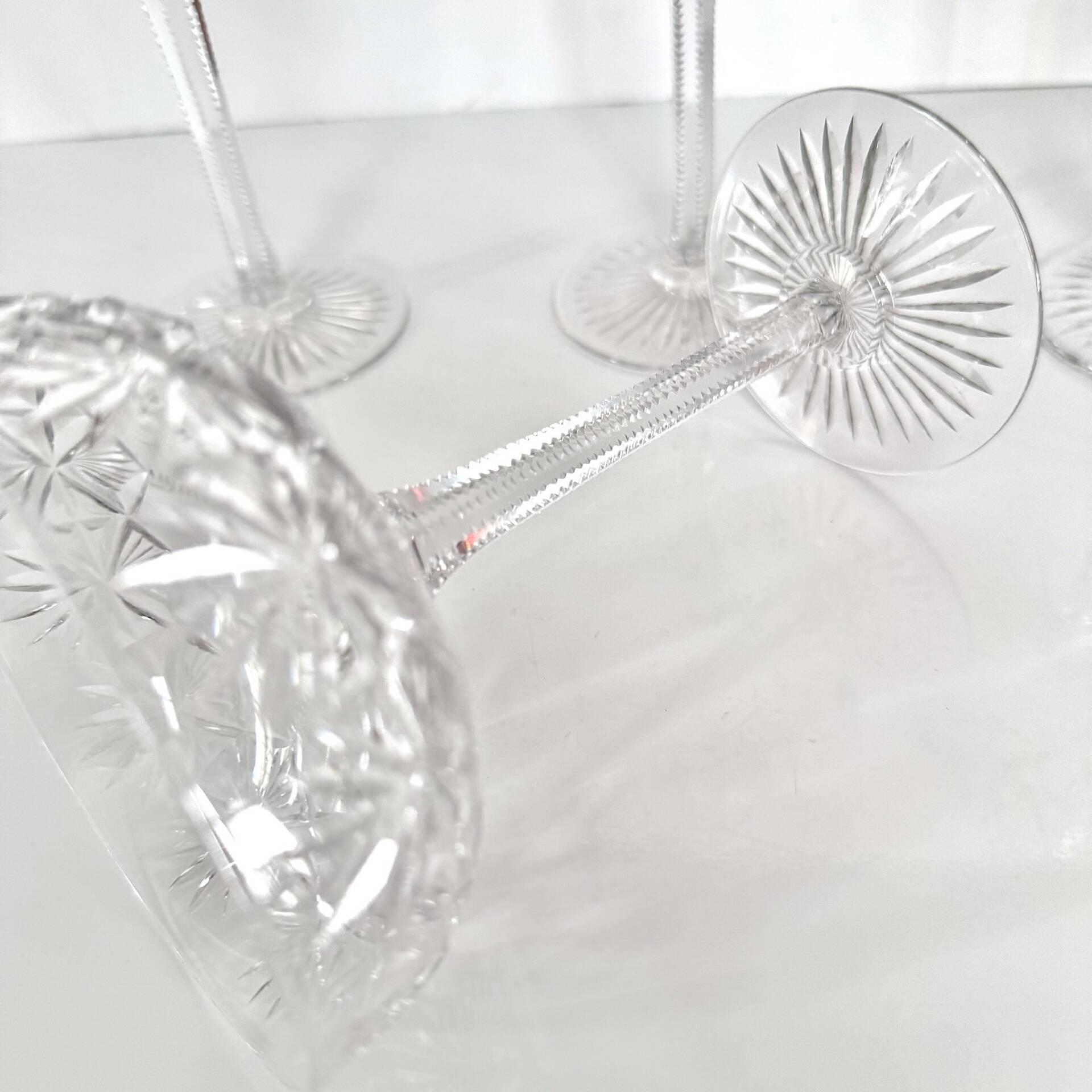Set of 5 crystal champagne glasses from Saint-Louis | Gavarni model