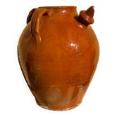 Gargoulette en terre cuite vernissée artisanat ancien ardéchois 1800
