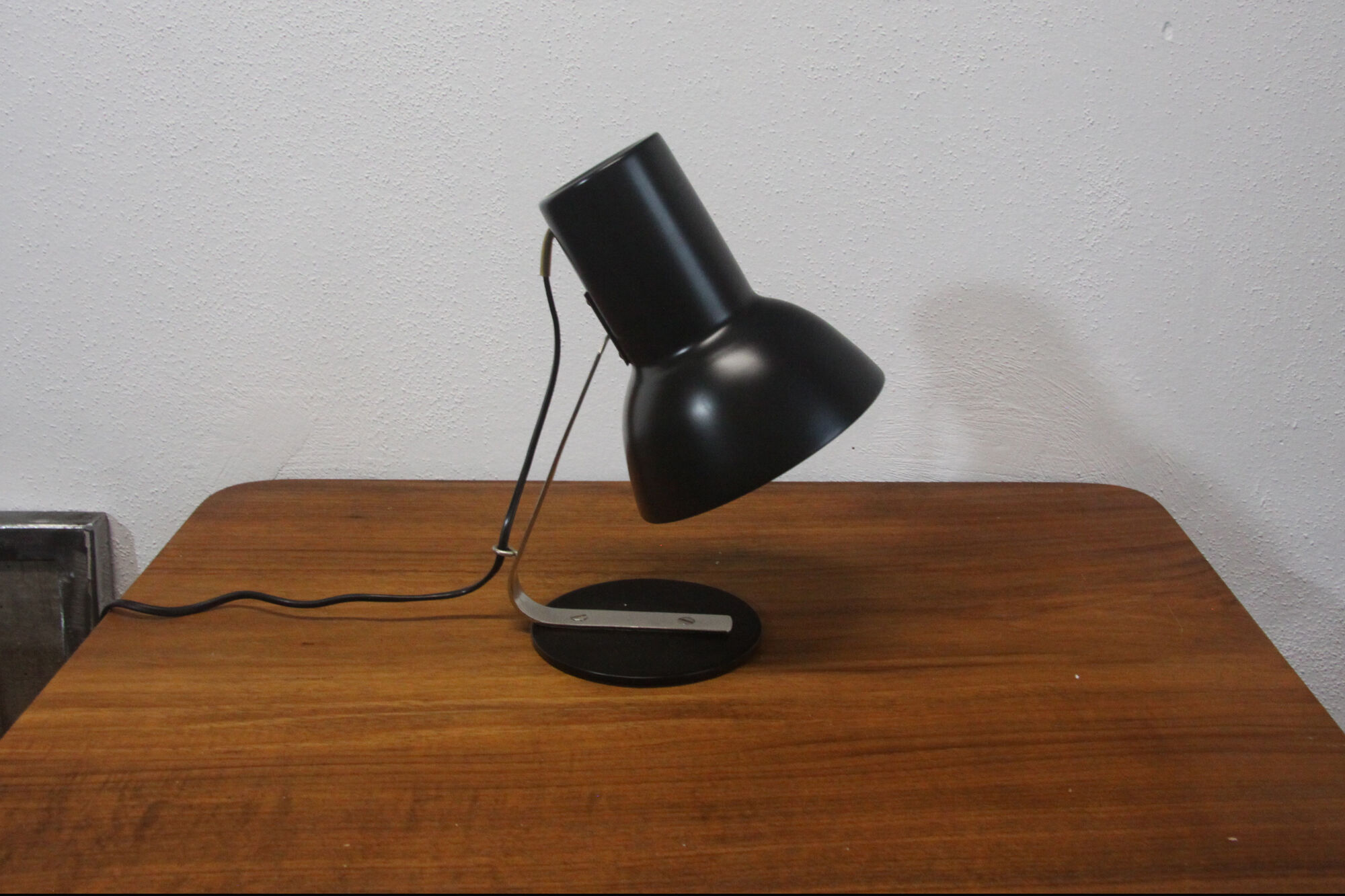 Black table lamp, 60's