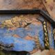 Plateau sous-verre en nacre, années 60