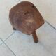 Vintage brutalist wooden stool