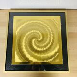 Tableau holographique 70's doré