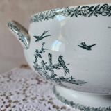 French 19th Century FF Pexonne Tureen 'Campagne' Animal Transferware