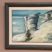 Original Swedish Oil on Panel – “Beach” by Soren Viberg – Vintage & Framed – 32 × 23 cm (12.5" × 9")