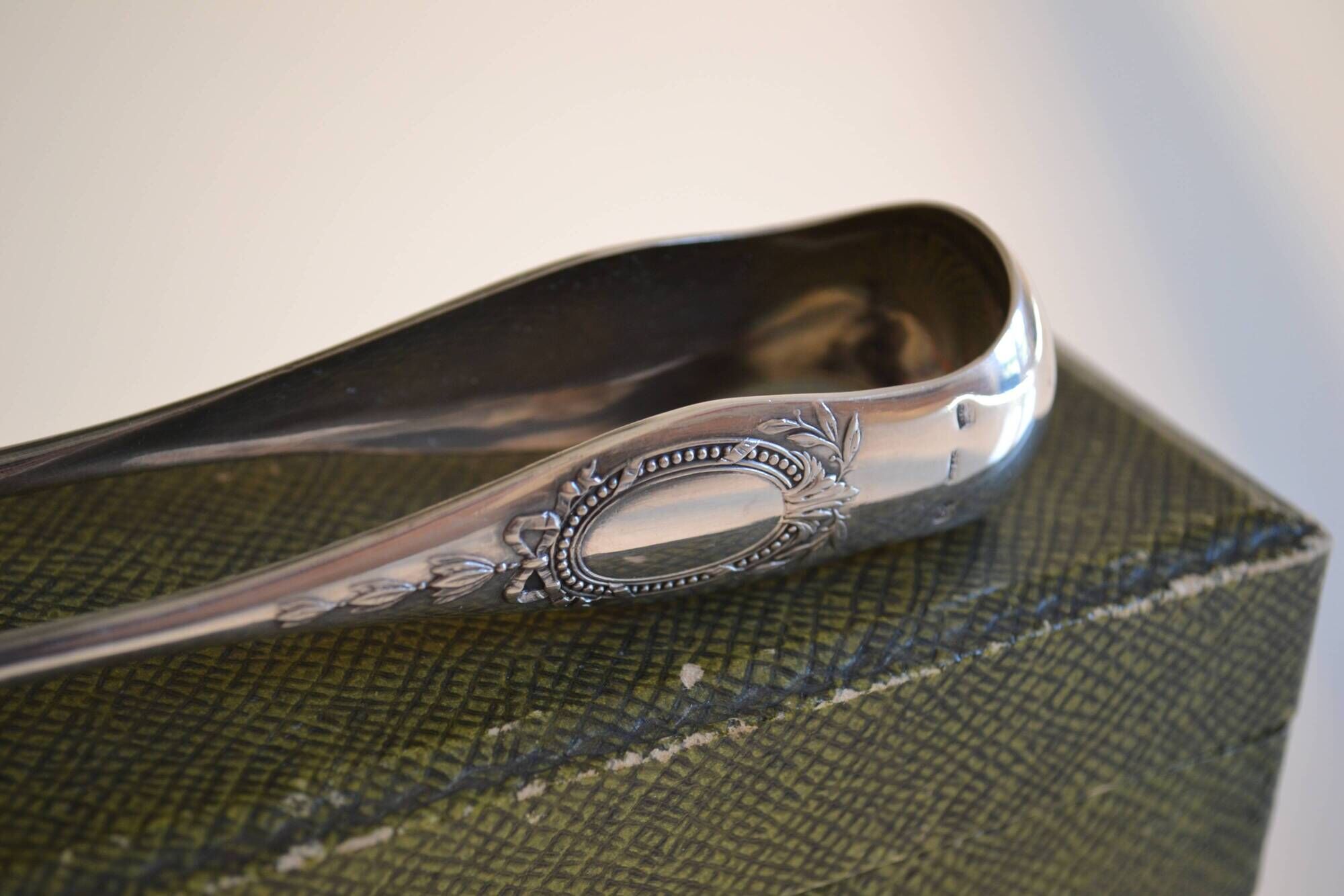 SFAM silver metal sugar tongs lion pasta model