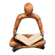 Carving Wooden Sculptures Book End, Decorative Figurine of Book Holder