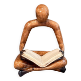 Porte-livre en bois sculpté, figurine décorative de support de livre