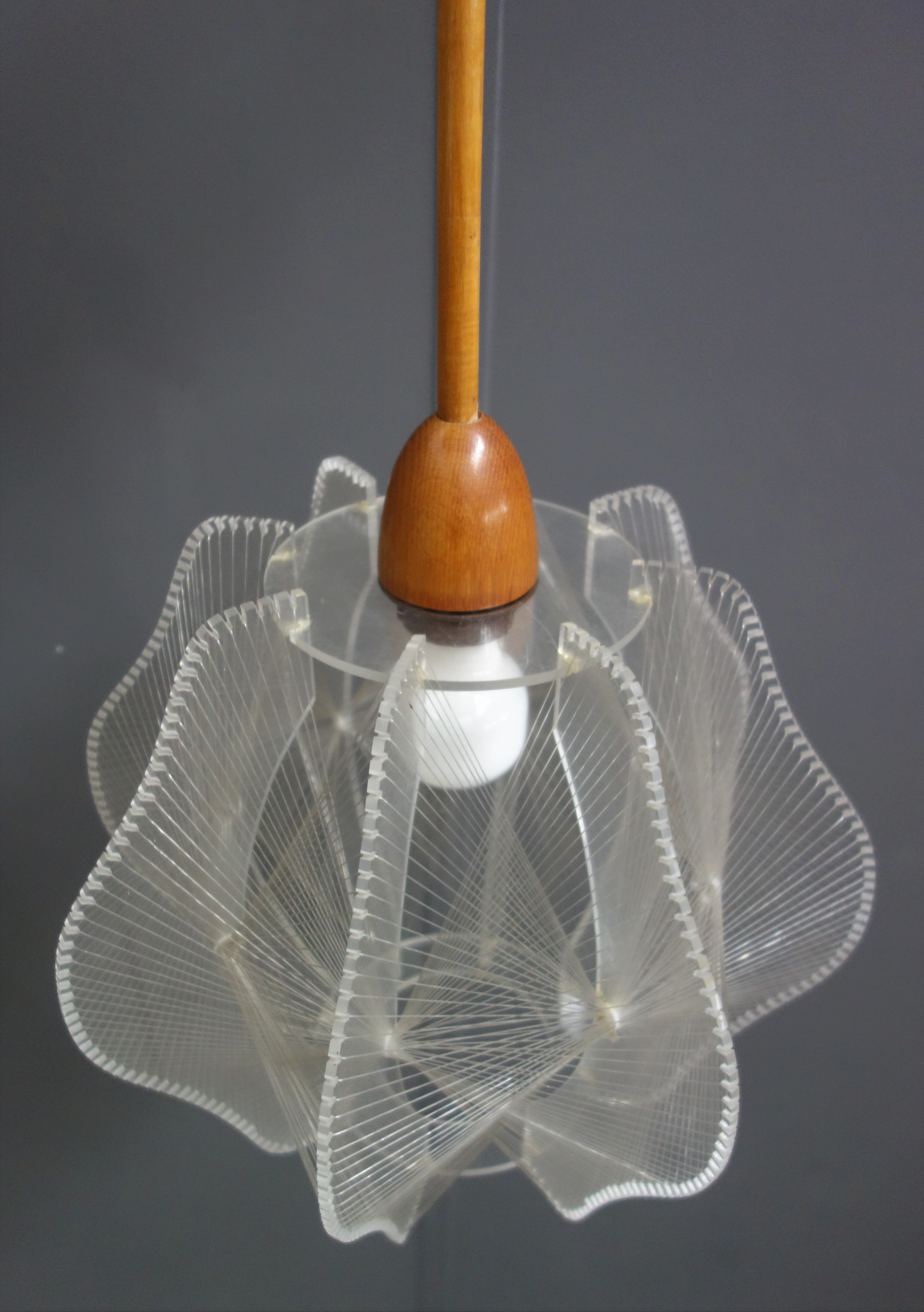 Pendant Lamp by Paul Secon for Sompex Mid Century, space age