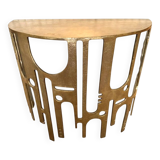 Vlab brutalist console in bronze-finished metal