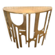 Vlab brutalist console in bronze-finished metal