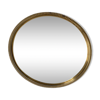 Old gilded round mirror, 33 cm