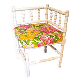 Fabric and wood corner armchair, comfort, relax, 1920s