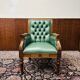 English Chesterfield Office Chair desk chair green