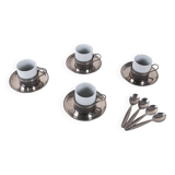 Set of espresso cups, Italian design, 1980s, made in Italy