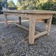 Solid oak farmhouse table with extension