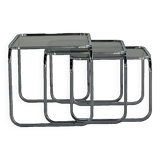 Nesting Chrome Tables, Italy, 1970's