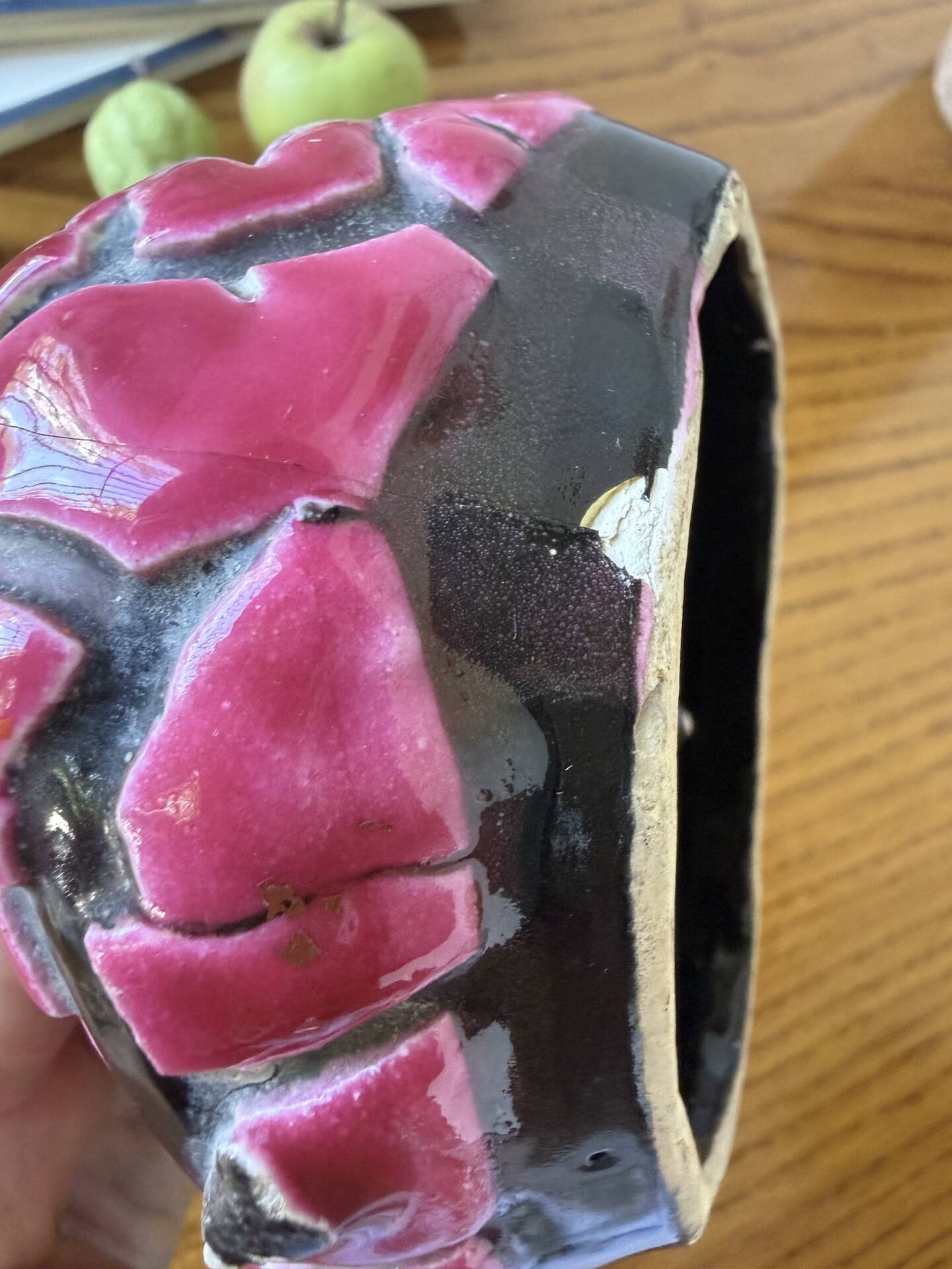 Fatlava style ashtray Vallauris pink